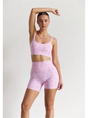 Astoria Activewear Luxe Cherry Set- Sports Bra and Shorts